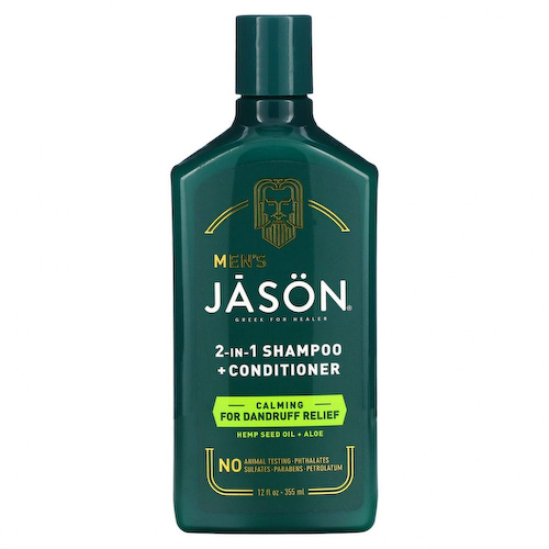 Jason Natural, Для мужчин, шампунь 2 в 1 и кондиционер, от перхоти, масло семян конопли и алоэ, 355 мл (12 жидк. Унций) #1