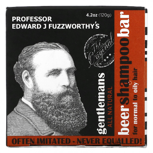 Professor Fuzzworthy's, Gentlemans Beer Shampoo Bar, для нормальных и жирных волос, без запаха, 120 г (4,2 унции) #1