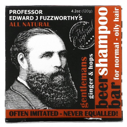 Professor Fuzzworthy's, Gentlemans Beer Shampoo Bar, для нормальных волос, с имбирем и хмелем, 120 г (4,2 унции) #1