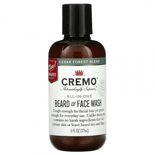 Cremo, Универсальное средство для умывания для бороды и лица, смесь кедрового леса, 6 жидких унций (177 мл) #1