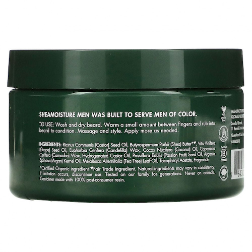 SheaMoisture, Для мужчин, бальзам для бороды, масло маракуйи и масло ши, 113 г (4 унции) #1