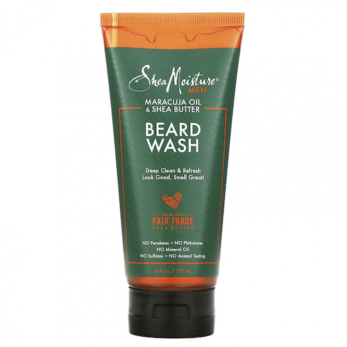 SheaMoisture, Men, Средство для мытья бороды, масло маракуйи и масло ши, 6 жидких унций (177 мл) #1