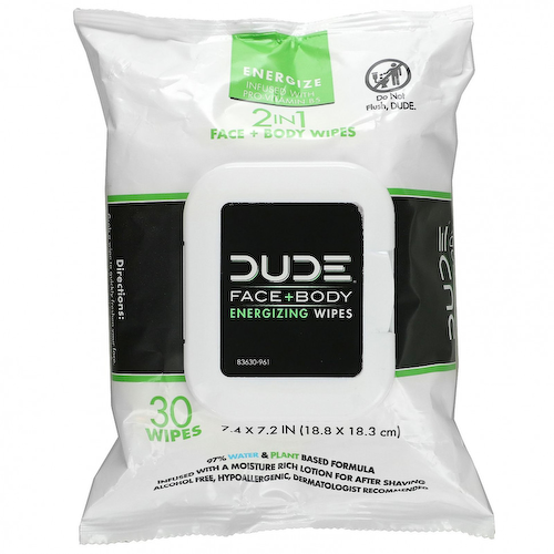 Dude Products, Тонизирующие салфетки для лица и тела, 30 салфеток #1
