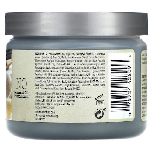 Creme Of Nature, Clay & Charcoal, детоксифицирующая маска из глины перед шампунем, 326 г (11,5 унции) #1