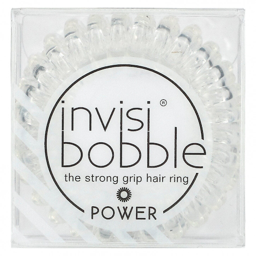 Invisibobble, Кольцо для волос Power, Strong Grip, кристально чистое, 3 шт. В упаковке #1