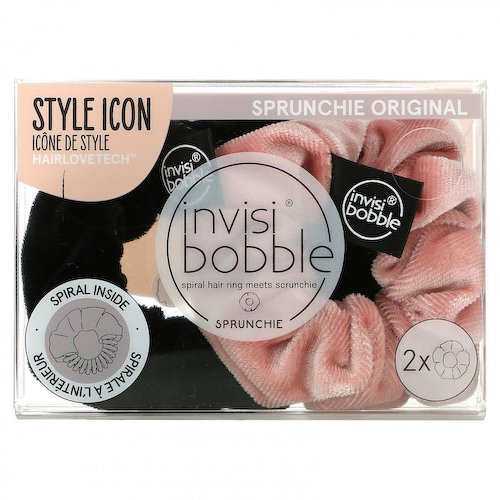 Invisibobble, Sprunchie Original, черный / Prima Ballerina, 2 шт. #1