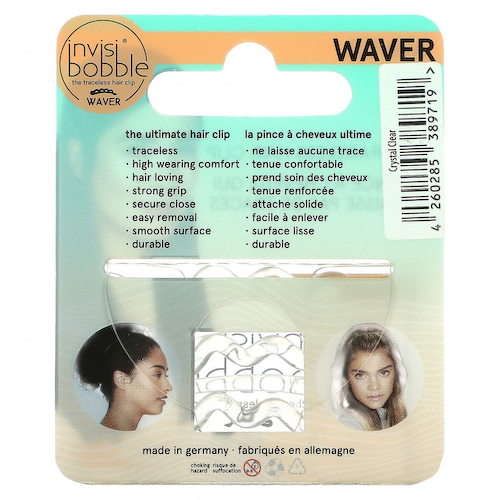 Invisibobble, Waver, бесследная заколка для волос, кристально чистая, 3 шт. В упаковке #1