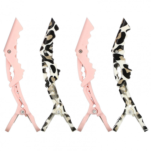 The Vintage Cosmetic Co., Sectioning Clips, Pink, 4 Clips #1