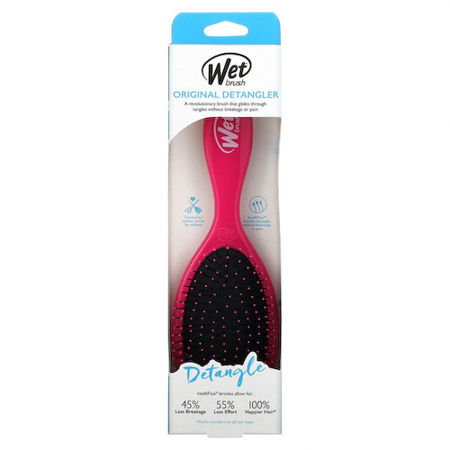 Wet Brush, Оригинальная расческа для распутывания волос, розовая, 1 щетка #1