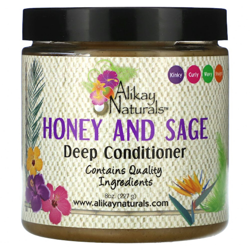 Alikay Naturals, Кондиционер для глубокого нанесения с медом и шалфеем, 227 г (8 унций) #1