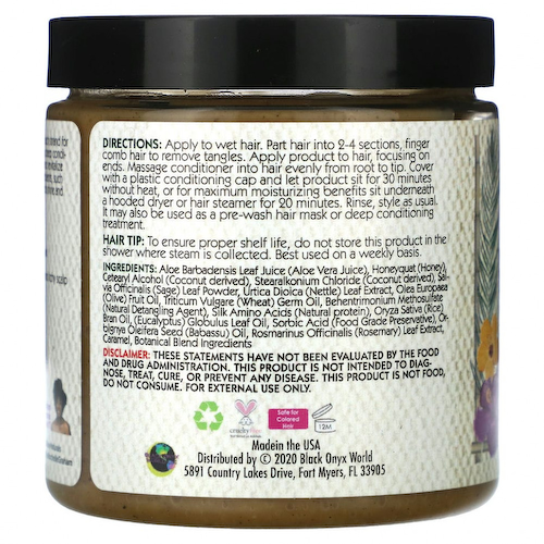 Alikay Naturals, Кондиционер для глубокого нанесения с медом и шалфеем, 227 г (8 унций) #1
