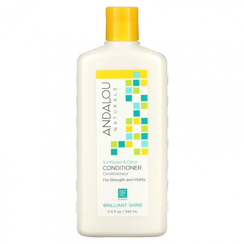 Andalou Naturals, Кондиционер, бриллиантовое сияние, для силы и стойкости, подсолнечник и цитрус, 340 мл (11,5 жидких унций) #1