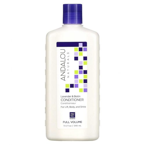 Andalou Naturals, Кондиционер, для объема, густоты, блеска, сияния волос, поднимает от корней, лаванда и биотин, 11,5 ж. унц. (340 мл) #1