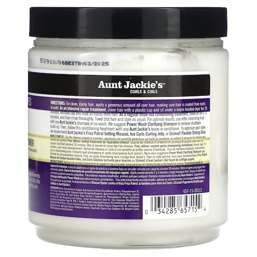 Aunt Jackie's Curls & Coils, Rescued, восстанавливающий кондиционер для утоления жажды, для естественных кудрей, изгибы и волны, 426 г (15 унций) #1