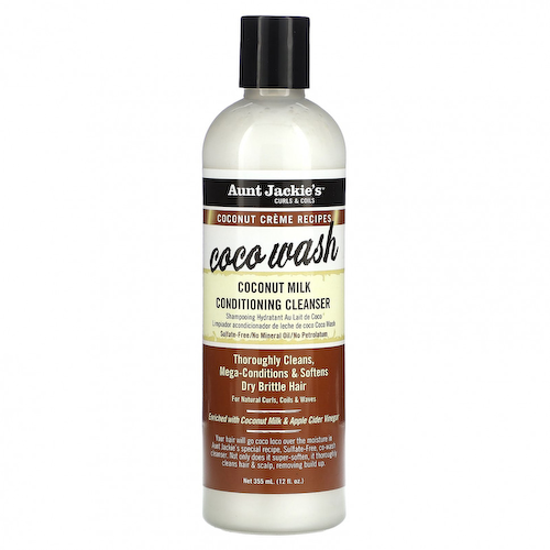 Aunt Jackie's Curls & Coils, Cocoa Wash, кондиционер и очищающее средство с кокосовым молоком, 355 мл (12 жидк.) #1