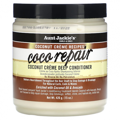 Aunt Jackie's Curls & Coils, Coco Repair, кондиционер для глубокого нанесения с кокосом, 426 г (15 унций) #1