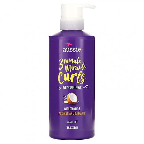 Aussie, 3 Minute Miracle Curls, кондиционер для глубокого нанесения, с кокосом и маслом австралийского жожоба, 475 мл (16 жидк. Унций) #1