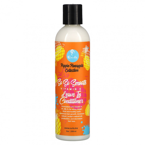 Curls, Poppin Pineapple Collection, So So Smooth, витамин C, несмываемый кондиционер, 236 мл (8 унций) #1