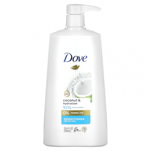 Dove, Кондиционер, для сухих волос, кокос и увлажнение, 750 мл (25,4 жидк. Унции) #1