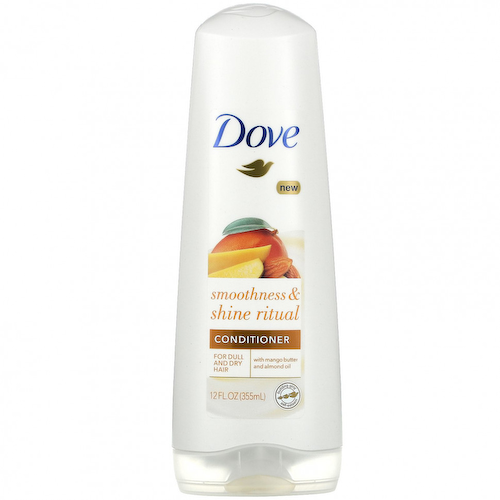Dove, Ритуальный кондиционер для гладкости и сияния, для тусклых и сухих волос, масло манго и миндальное масло, 12 жидких унций (355 мл) #1