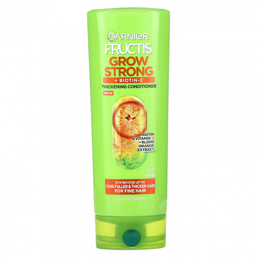 Garnier, Кондиционер для густоты волос, Grow Strong + биотин-C, 334 мл (11,3 жидк. Унции) #1