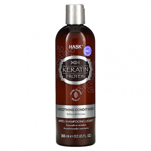 Hask Beauty, Keratin Protein, Разглаживающий кондиционер, 12 жидких унций (355 мл) #1