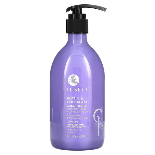 Luseta Beauty, Биотин и коллаген, кондиционер, 16,9 жидких унций (500 мл) #1