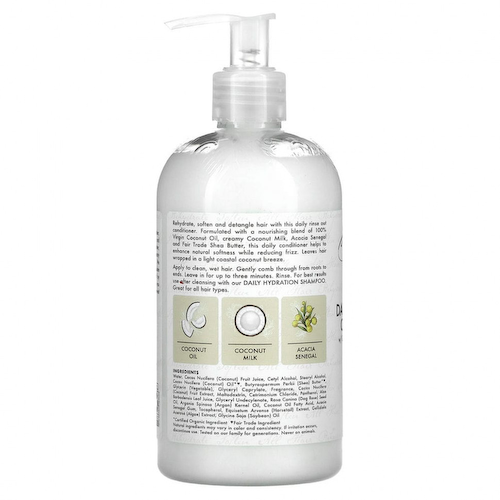 SheaMoisture, 100% кокосовое масло первого отжима, кондиционер для ежедневного увлажнения, для всех типов волос, 384 мл (13 жидк. Унций) #1