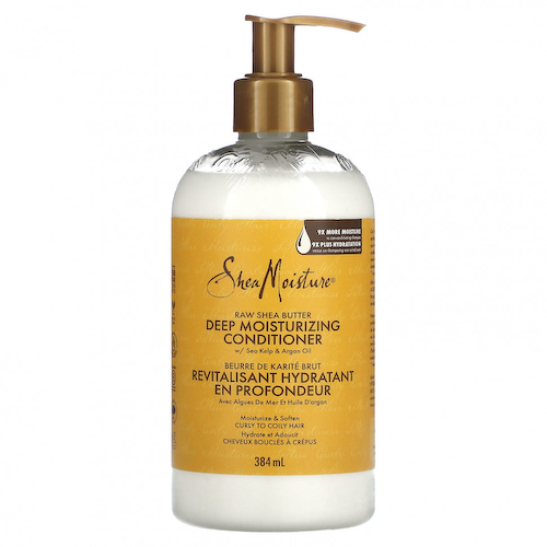 SheaMoisture, Кондиционер для глубокого увлажнения, для вьющихся и кудрявых волос, необработанное масло ши, 384 мл (13 жидк. Унций) #1