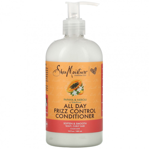 SheaMoisture, кондиционер против пушения волос в течение всего дня, папайя, нероли и цветки бузины, 384 мл (13 жидк. унций) #1