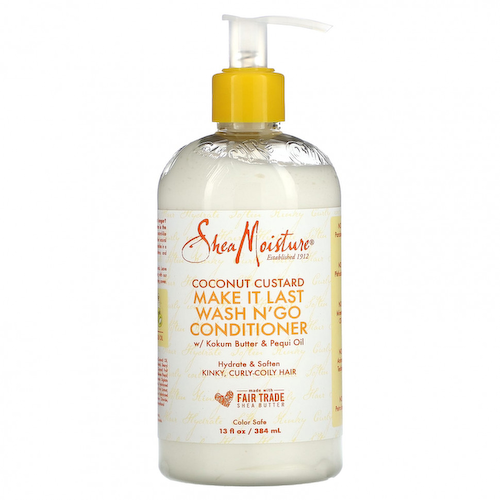 SheaMoisture, Make It Last Wash N 'Go, кондиционер для кудрявых волос, кокосовый крем, 384 мл (13 жидк. Унций) #1