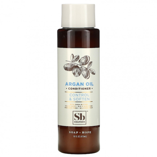 Soapbox, Control & Soften, Conditioner, Argan Oil, 16 fl oz (473 ml) #1