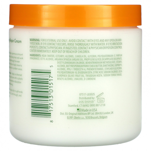 Cantu, Argan Oil, Несмываемый восстанавливающий крем-кондиционер, 16 унций (453 г) #1
