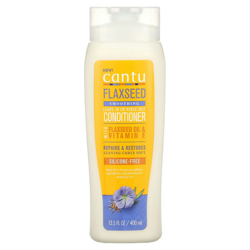 Cantu, Разглаживающий несмываемый или разглаживающий кондиционер из семян льна, 400 мл (13,5 жидк. Унции) #1