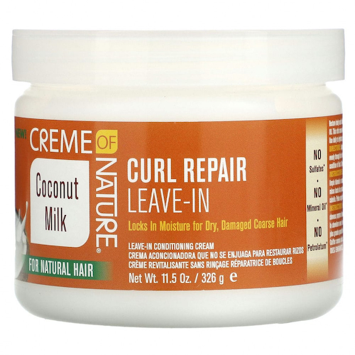 Creme Of Nature, Coconut Milk, несмываемое средство для восстановления локонов, 326 г (11,5 унции) #1