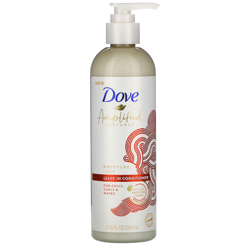 Dove, Amplified Textures, Несмываемый кондиционер для фиксации влаги, 11,5 жидких унций (340 мл) #1