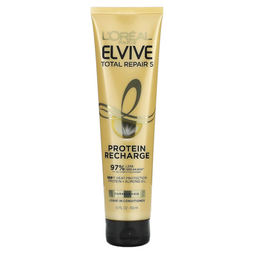 L'Oréal, Elvive, Total Repair 5, несмываемый кондиционер для восстановления протеина, для поврежденных волос, 150 мл (5,1 жидк. Унции) #1