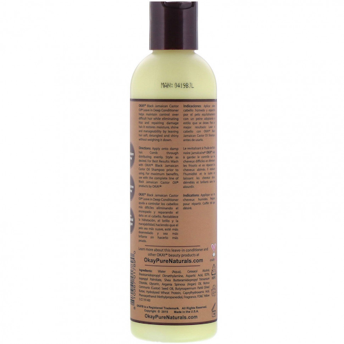 Okay Pure Naturals, Black Jamaican Castor Oil, черное ямайское касторовое масло, несмываемый кондиционер, 237 мл (8 жидк. унций) #1