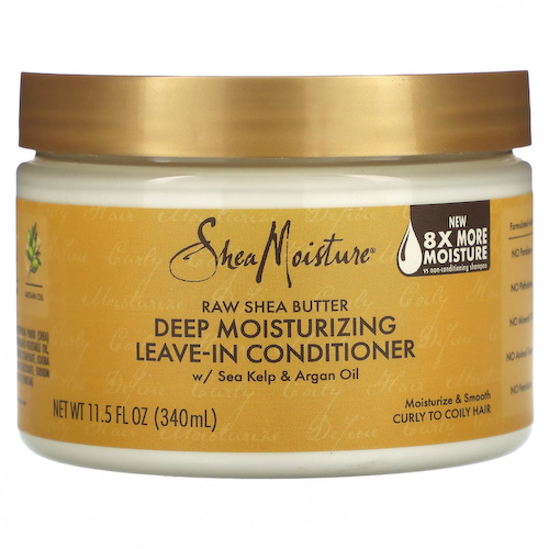 SheaMoisture, Необработанное масло ши, несмываемый кондиционер для глубокого увлажнения, для вьющихся и кудрявых волос, 340 мл (11,5 жидк. Унции) #1