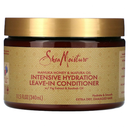 SheaMoisture, Несмываемый кондиционер для интенсивного увлажнения, мед манука и масло мафуры, для очень сухих, поврежденных волос, 340 мл (11,5 жидк. Унции) #1