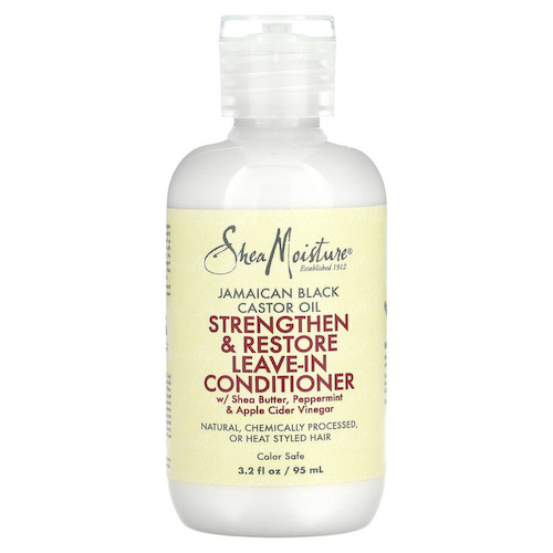 SheaMoisture, ямайское черное касторовое масло, укрепляющий и восстанавливающий несмываемый кондиционер, 94 мл (3,2 жидк. унции) #1