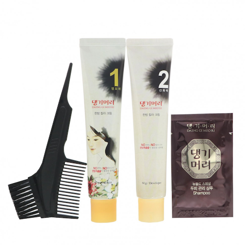 Doori Cosmetics, Daeng Gi Meo Ri, краска для волос с лекарственными травами, оттенок yатуральный коричневый, 1 набор #1