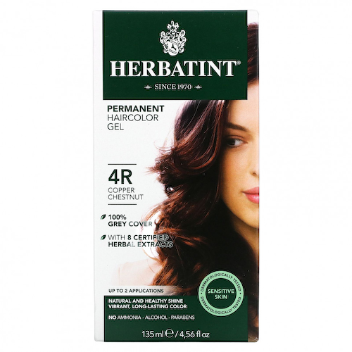 Herbatint, Перманентная краска-гель для волос, 4R, медный каштан, 4,56 жидкой унции (135 мл) #1