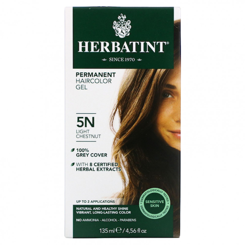 Herbatint, Перманентная краска-гель для волос, 5N, светлый каштан, 4,56 жидкой унции (135 мл) #1