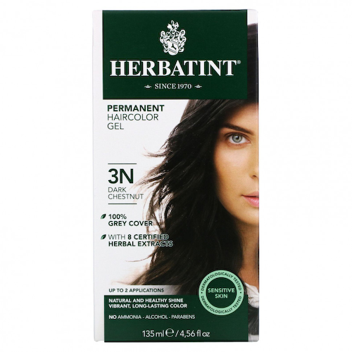 Herbatint, стойкая гель-краска для волос, 3N, темный каштан, 135 мл (4,56 жидк. унций) #1