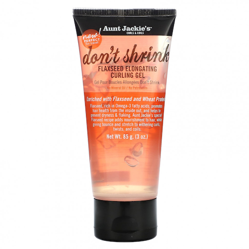 Aunt Jackie's Curls & Coils, Don't Shrink, удлиняющий гель для завивки волос из семян льна, 85 г (3 унции) #1