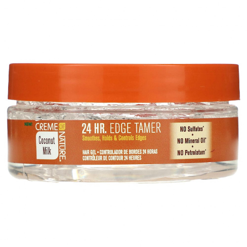Creme Of Nature, Кокосовое молоко, 24 часа. Edge Tamer, гель для волос, для натуральных волос, 63,7 г (2,25 унции) #1