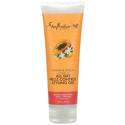 SheaMoisture, гель для укладки против пушения волос в течение всего дня, папайя, нероли и цветки бузины, 237 мл (8 жидк. унций) #1