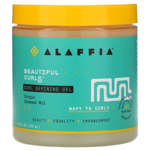Alaffia, Beautiful Curls, гель для формирования локонов, от волнистых до кудрявых волос, кокосовое масло первого отжима, 235 мл (8 жидк. унций) #1