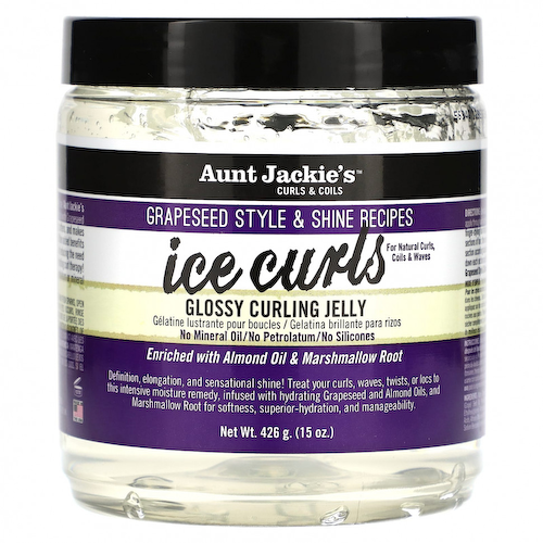 Aunt Jackie's Curls & Coils, Ice Curls, глянцевое желе для завивки волос, 426 г (15 унций) #1